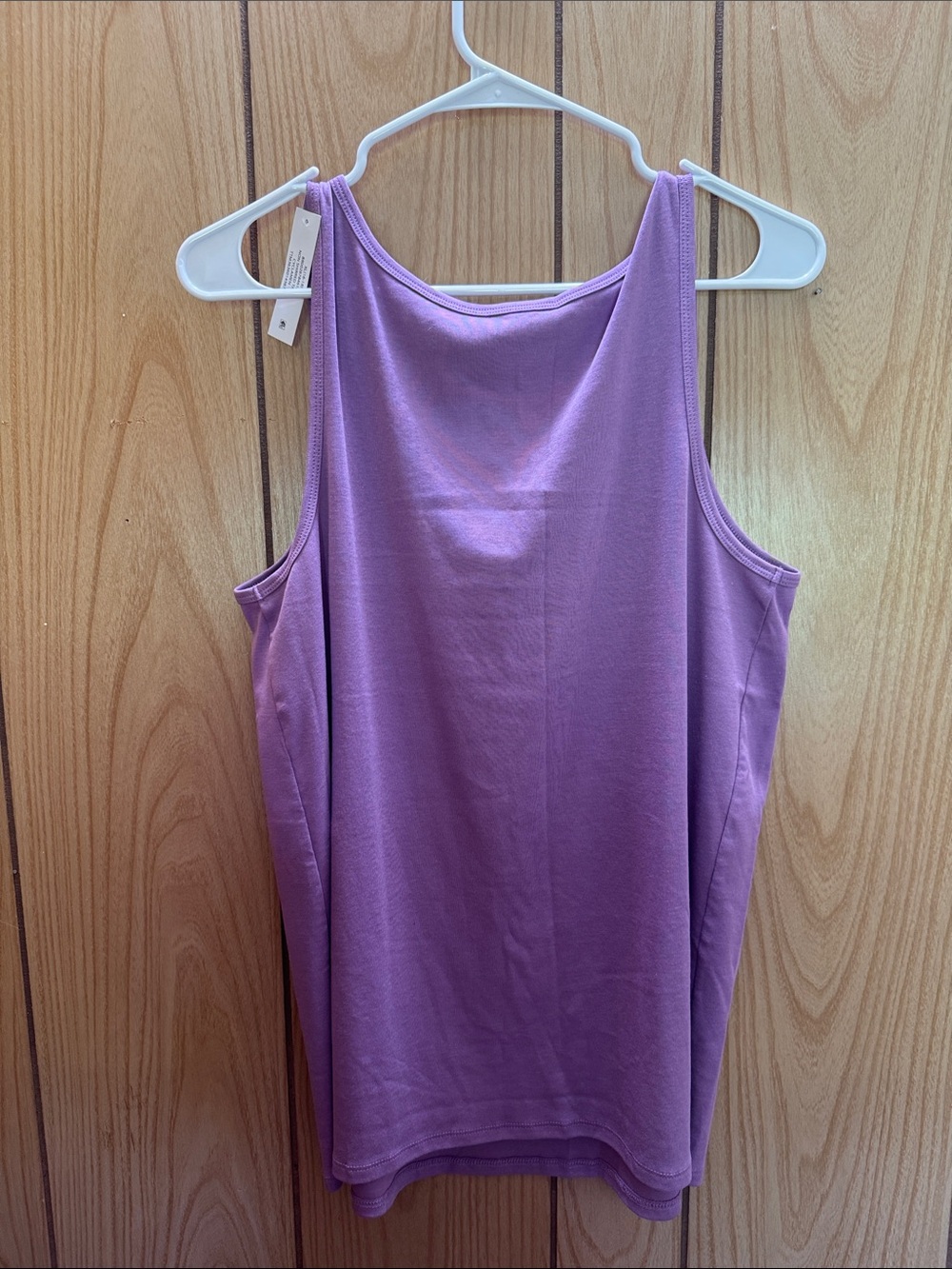 Time and Tru Purple Scoop Neck Tank Top - Picture 3 of 3